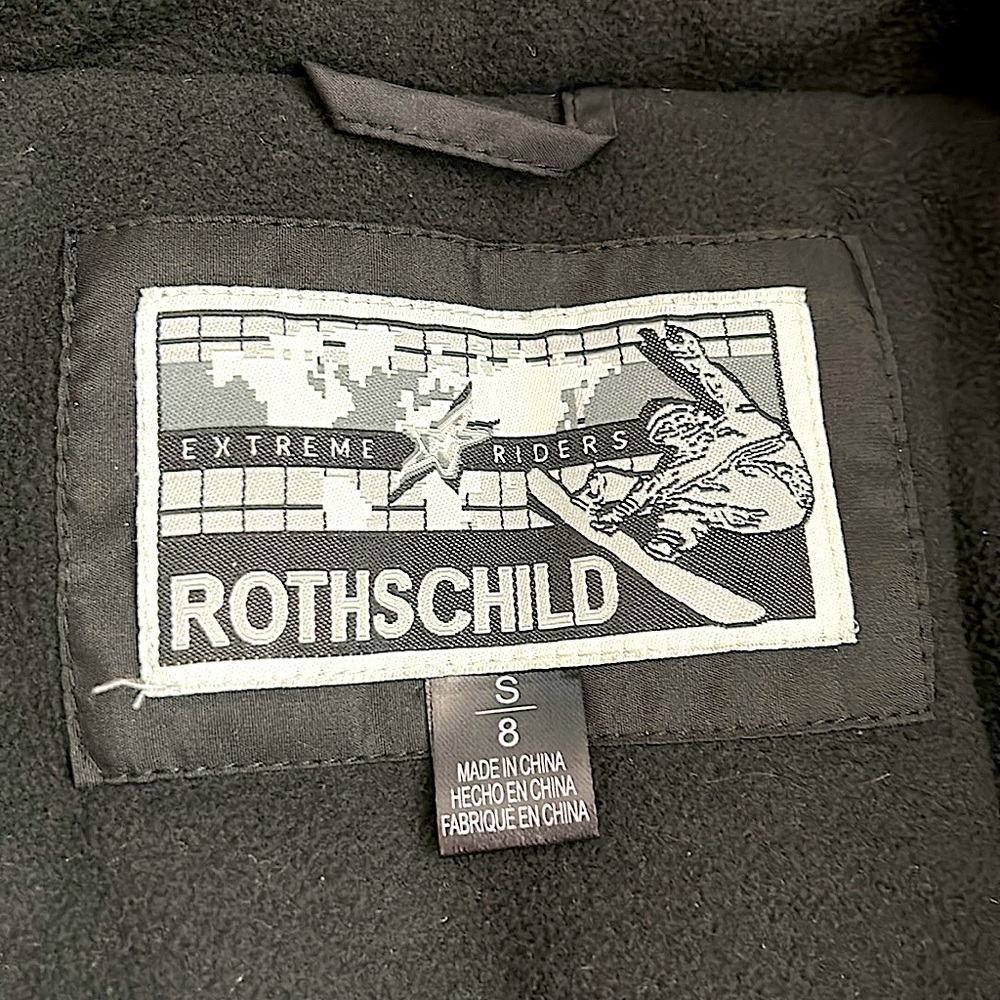 Rothschild Extra Warm Insulated Double Layer Hooded Zippered Jacket Boy Size 8 - Picture 4 of 4